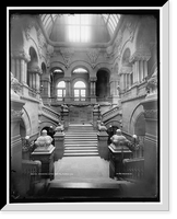 Historic Framed Print, Staircase in the Capitol, Albany, N.Y.,  17-7/8" x 21-7/8"