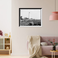 Historic Framed Print, Light House Point, New Haven,  17-7/8" x 21-7/8"