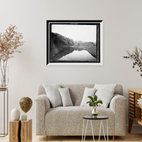 Two women by water, rocky cliffs in background, Vintage Poster