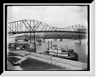 Historic Framed Print, [Bridge over the Mississippi, Winona, Minn.] - 2,  17-7/8" x 21-7/8"