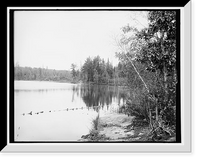Historic Framed Print, [Island Lake, near Ishpeming, Mich.],  17-7/8" x 21-7/8"
