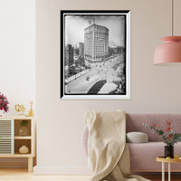 Historic Framed Print, [City Hall and Campus Martius, Detroit, Mich.],  17-7/8" x 21-7/8"