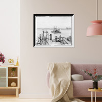 Historic Framed Print, [The City from Algiers, New Orleans, Louisiana] - 5,  17-7/8" x 21-7/8"