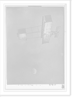 Historic Framed Print, De la Rue aeroplane (Ferber's), in flight,  17-7/8" x 21-7/8"