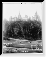 Parliament B'lg's, Ottawa, from Manor i.e. Major's Hill Park - 2, Antique Print