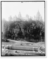Parliament B'lg's, Ottawa, from Manor i.e. Major's Hill Park - 2, Antique Print
