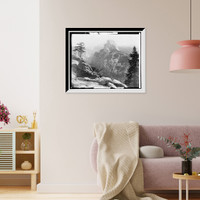 Historic Framed Print, High Sierras and Tenaya Canyon from Glacier Point, Yosemite Valley, California - 2,  17-7/8" x 21-7/8"
