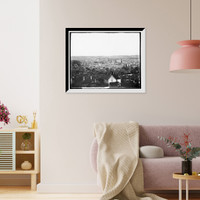 Historic Framed Print, Chattanooga and Missionary Ridge from Cameron Hill - 2,  17-7/8" x 21-7/8"