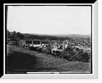 Historic Framed Print, Chattanooga and Missionary Ridge from Cameron Hill - 4,  17-7/8" x 21-7/8"