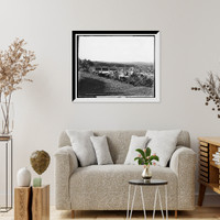 Historic Framed Print, Chattanooga and Missionary Ridge from Cameron Hill - 4,  17-7/8" x 21-7/8"