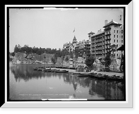 Historic Framed Print, The Boat landing and main entrance, Lake Mohonk House - 2,  17-7/8" x 21-7/8"