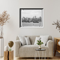 Historic Framed Print, New York skyline and harbor - 4,  17-7/8" x 21-7/8"