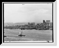 Historic Framed Print, New York skyline and harbor - 6,  17-7/8" x 21-7/8"