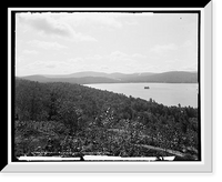 Historic Framed Print, The Fourth Lake, Fulton Chain, Adirondack Mountains - 3,  17-7/8" x 21-7/8"