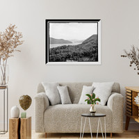 Historic Framed Print, The Lake and Rogers' Rock from Cook's Ledge, Lake George,  17-7/8" x 21-7/8"