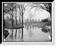 Historic Framed Print, Spring and lake, Ohio State University, Columbus, O[hio] - 2,  17-7/8" x 21-7/8"
