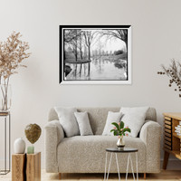 Historic Framed Print, Spring and lake, Ohio State University, Columbus, O[hio] - 2,  17-7/8" x 21-7/8"