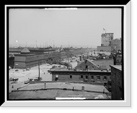 Historic Framed Print, White Star Line piers, New York,  17-7/8" x 21-7/8"