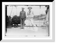 Historic Framed Print, Dutch sailors aboard deck of "Utrecht",  17-7/8" x 21-7/8"