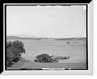 Historic Framed Print, Panorama from New Hotel Weirs, Lake Winnipesaukee, N.H.,  17-7/8" x 21-7/8"