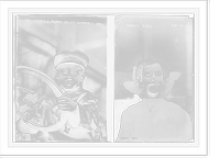 Historic Framed Print, R.E. Peary, Jr. at Sydney, drivers wheel in hand,  17-7/8" x 21-7/8"