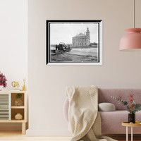 Historic Framed Print, Gate mechanism at Sault Ste. Marie locks,  17-7/8" x 21-7/8"