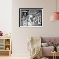 Historic Framed Print, Interior of power house, Sault Ste. Marie,  17-7/8" x 21-7/8"