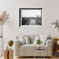 Historic Framed Print, D.L. and W. lift, open, near Mountain View, Morris and Essex Canal, N.J.,  17-7/8" x 21-7/8"