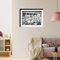 Historic Framed Print, Crowd to welcome Peary, Sydney,  17-7/8" x 21-7/8"