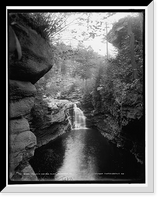 Historic Framed Print, Falls in Nay Aug Glen, Scranton, Pa.,  17-7/8" x 21-7/8"
