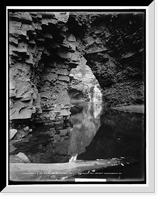 Historic Framed Print, Falls in Nay Aug Glen, Scranton, Pa. - 2,  17-7/8" x 21-7/8"