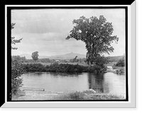 Historic Framed Print, Bear Camp River and Chocorua Mountain, White Mountains,  17-7/8" x 21-7/8"