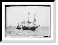 Historic Framed Print, Half Moon - vessel,  17-7/8" x 21-7/8"