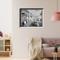 Historic Framed Print, Reception room, Mount Pleasant House, White Mountains,  17-7/8" x 21-7/8"