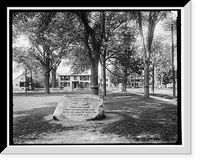 Historic Framed Print, Line of the Minutemen, Lexington,  17-7/8" x 21-7/8"