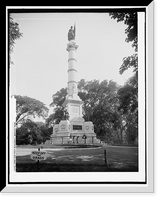 Historic Framed Print, Army and Navy Monument, Boston, Mass.,  17-7/8" x 21-7/8"