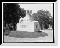 Historic Framed Print, Mt. Auburn Cemetery, Cambridge, Milmore's Sphinx,  17-7/8" x 21-7/8"