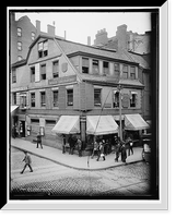 Old Corner Bookstore, first brick building in Boston Classic, Vintage Wall Art