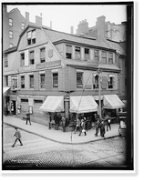 Old Corner Bookstore, first brick building in Boston Classic, Vintage Wall Art