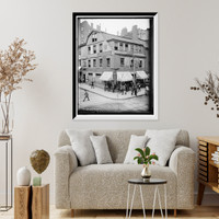Old Corner Bookstore, first brick building in Boston Classic, Vintage Wall Art