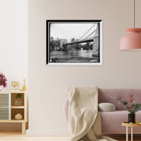 Old chain bridge, Newburyport, Mass., first suspension bridge in America - 2, Antique Wall Art
