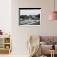 Historic Framed Print, [View from library, Amherst College, Amherst, Mass.],  17-7/8" x 21-7/8"