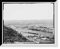 Historic Framed Print, Down the Connecticut from Mt. Holyoke, South Hadley, Mass. - 2,  17-7/8" x 21-7/8"