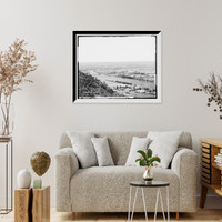 Historic Framed Print, Down the Connecticut from Mt. Holyoke, South Hadley, Mass. - 2,  17-7/8" x 21-7/8"