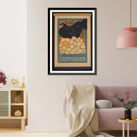 Soignons la basse-cour. Je suis une brave poule de guerre je mange peu et produis beaucoup, Vintage Wall Art
