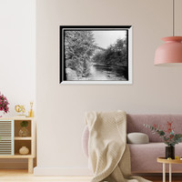 Historic Framed Print, High Bridge, Brodhead's Creek near Spragueville, Pa.,  17-7/8" x 21-7/8"
