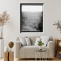 Historic Framed Print, Toward Delaware Water Gap from Mt. Pocono, Pa.,  17-7/8" x 21-7/8"