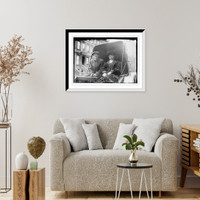 Historic Framed Print, Miss J. Suffern and Frank Hiscock, in carriage,  17-7/8" x 21-7/8"