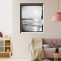 Historic Framed Print, Moonlight on Lake Michigan,  17-7/8" x 21-7/8"