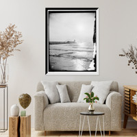 Historic Framed Print, Moonlight on Lake Michigan,  17-7/8" x 21-7/8"